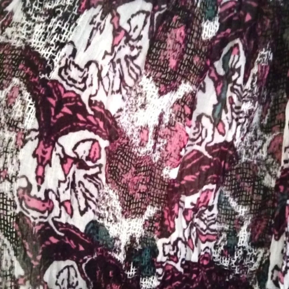 Charming Charlie Abstract Floral Mixed Texture Infinity Scarf